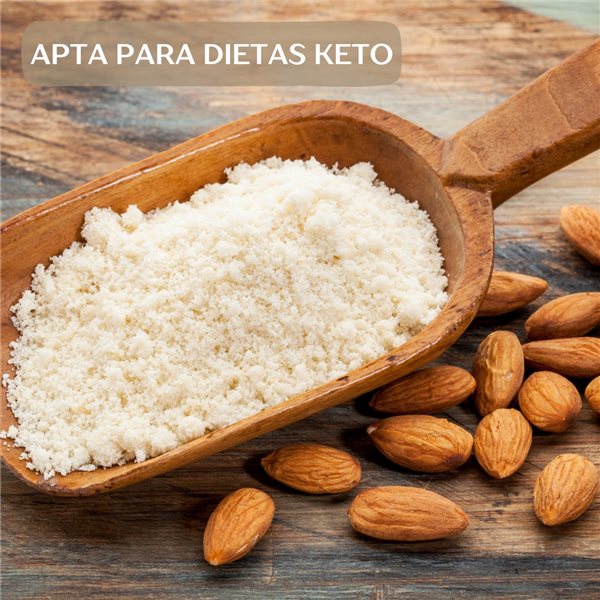 Farine d'Amande 100% naturelle (2 kg) | Amande moulue extra fine | Farine d'amande sans gluten | Sans sucre, sans conservateurs ni additifs | Régime cétogène | Riche en protéines-izquierda