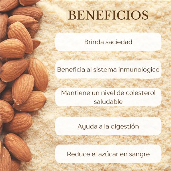 Harina de Almendra 100% Natural | Almendra Molida Extrafina | Harina de Almendras Sin Gluten | Sin Azúcar, Sin Conservantes ni Aditivos | Dieta Keto | Alto en proteínas-izquierda