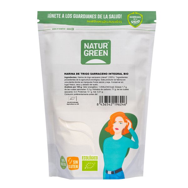 Harina de Trigo Sarraceno Bio 500 g NaturGreen-izquierda