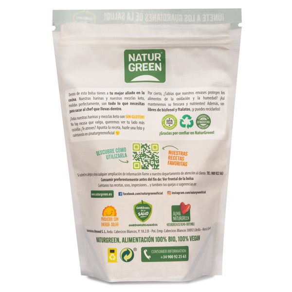 Harina de Trigo Sarraceno Bio 500 g NaturGreen-trasera