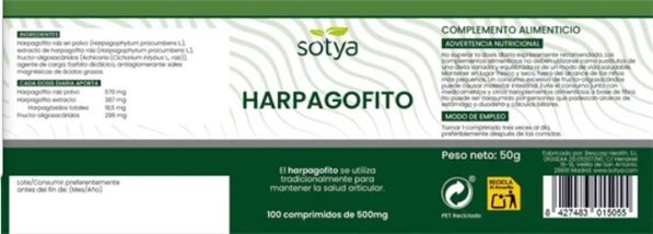 HARPAGOPHYTUM 100 COMPRIMÉS 500 MG-lateral