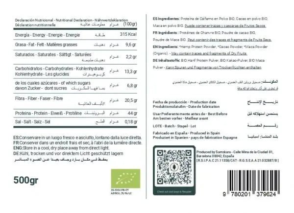 Hemp Macau (Hemp · Maca · Cacao) BIO - 250g-detalle