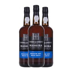 H&H Henriques & Henriques Medium Dry — Semiseco Madeira 75 cl Vino Dulce (Caja de 3 unidades)