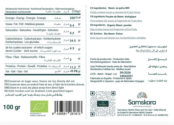 BIO Neem Leaves Powder - 100g-detalle
