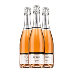 Hubert Meyer Pinot Negro Brut Crémant d'Alsace Rosé — Rosado 75 cl Espumoso Rosado (Caja de 3 unidades)