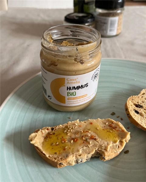 Hummus Bio 180g, Casa Amella-trasera