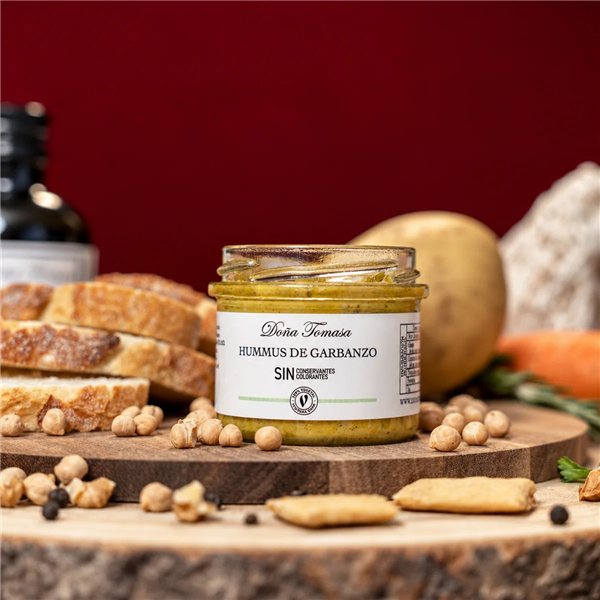 Hummus de garbanzos 100g-lateral