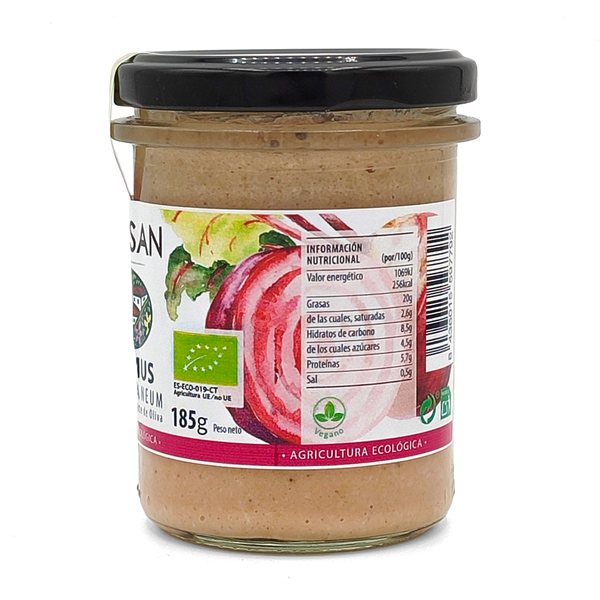 Bio Rote Bete Hummus Mediterraneum 185g-lateral