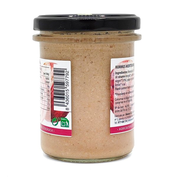 Bio Rote Bete Hummus Mediterraneum 185g-trasera