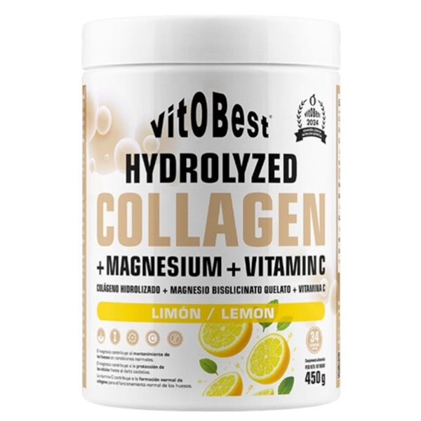 Hydrolyzed Collagen + Magnesium + Vitamin C 450 Gr-lateral