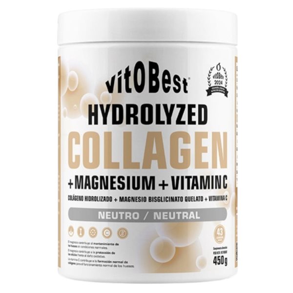 Hydrolyzed Collagen + Magnesium + Vitamin C 450 Gr-trasera