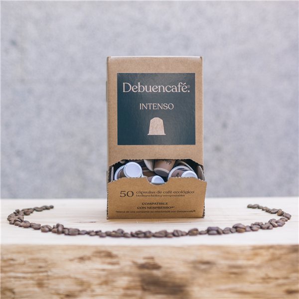 INTENSO | Cápsulas compostables | Compatibles con Nespresso® | 50 cápsulas de café sostenible-izquierda