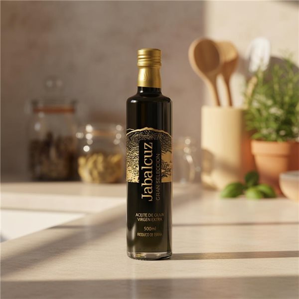 Jabalcuz Premium Shine Picual 500 ml-lateral