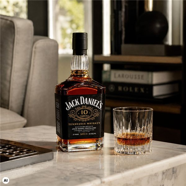 Jack Daniel's 10 Year Old Tennessee Whiskey-lateral