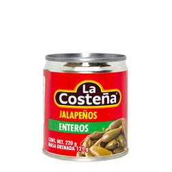 Jalapeños enteros 220g ""La Costeña"" 220g