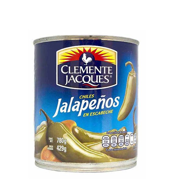 Whole Jalapeños in Pickle Clemente Jacques 780g-lateral