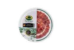 Jamón 100% raza ibérica, etiqueta negra, loncheado, D.O.P. Dehesa de Extremadura, Señorío de Montanera