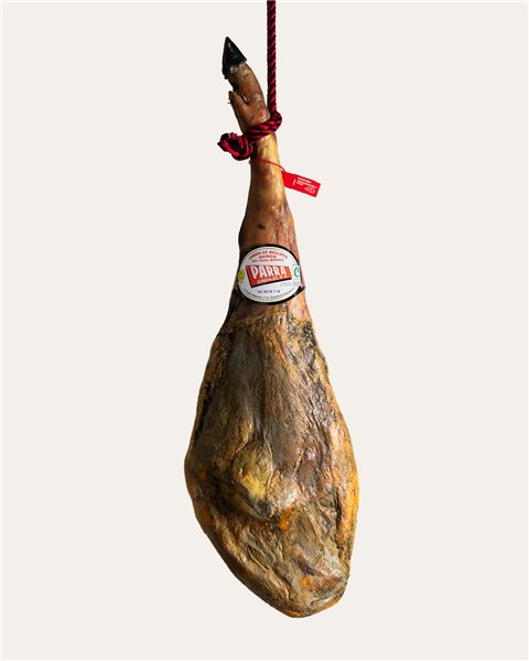 JAMÓN BELLOTA IBÉRICO 50% RAZA IBÉRICA CORTADO A CUCHILLO-detalle