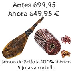 100% iberischer Schinken aus Eichelmast 5J - 5 jotas Jabugo Messerschnitt