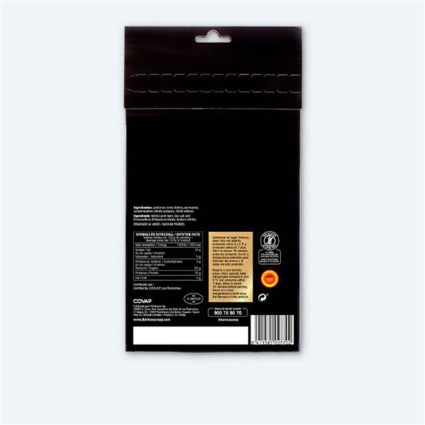 Jamón de Bellota 100% Ibérico Alta Expresión D.O.P. Los Pedroches Loncheado, COVAP.-trasera