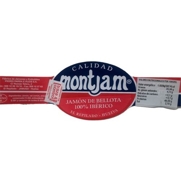 Jamón de bellota 100% ibérico Montjam (brida negra)-detalle