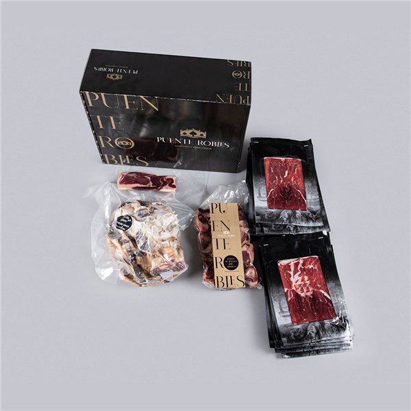 Jamón de bellota ibérico 100% raza ibérica (cortado a máquina)-detalle