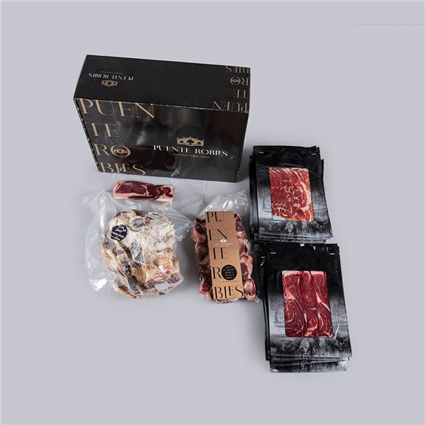 Iberian acorn ham 50% iberian breed (sliced by machine)-detalle