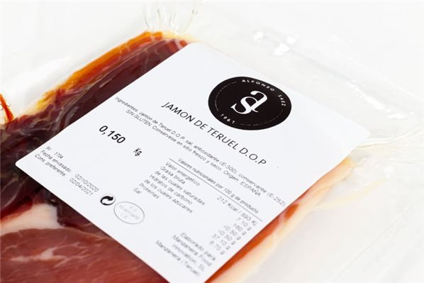 Jamón de Teruel Raíces DOP 150gr Pack 3 Unidades-trasera