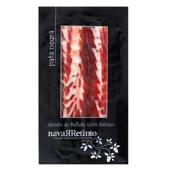 Jambon Ibérique Bellota 100%, Tranché, Navarretinto-lateral