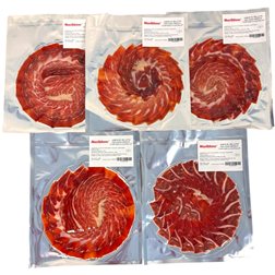 100 % acorn-fed Iberian ham sliced by hand Naviblanc (5 packs of 100 g)