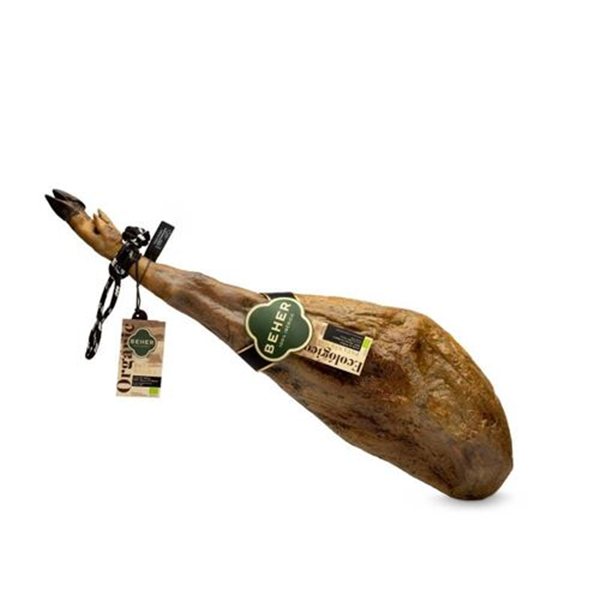 100% Ibérico Ecological Bellota Ham Pata Negra, Beher-lateral
