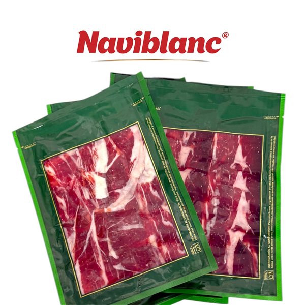 JAMÓN PREMIUM 100% NATURAL ( 5 SOBRES DE 200g LONCHEADO A CUCHILLO ) 1KG-lateral