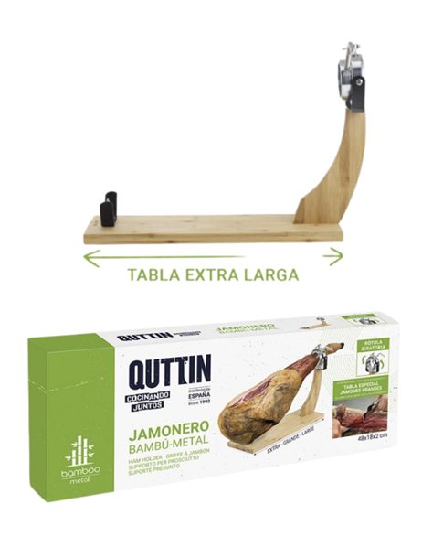 JAMONERO AVANZADO Bambú + Rotula Giratoria-detalle