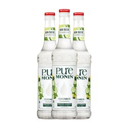 Jarabe para Cóctel Monin Sin Azúcar Concentrado, Pure — Puro 70 cl Cucumber — Pepino Sin Alcohol (Caja de 3 unidades)