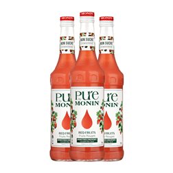 Jarabe para Cóctel Monin Sin Azúcar Concentrado, Pure — Puro 70 cl Frutos Rojos Sin Alcohol (Caja de 3 unidades)
