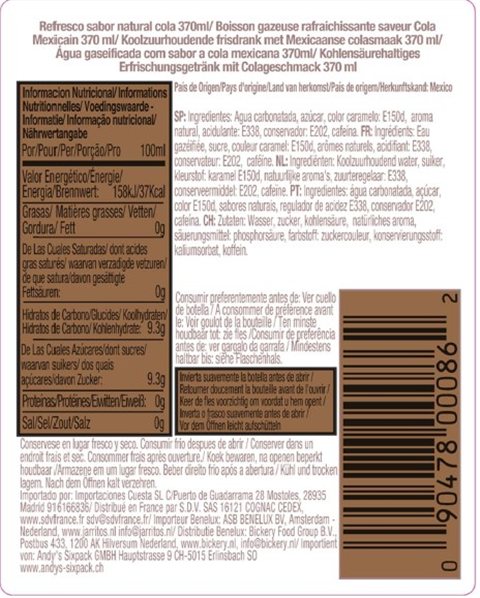 Jarritos Mexican Cola. 370ml-detalle