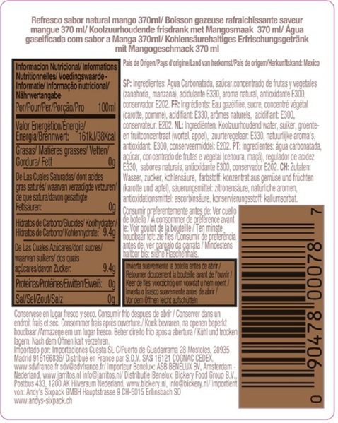 Jarritos sabor mango  370ml-detalle