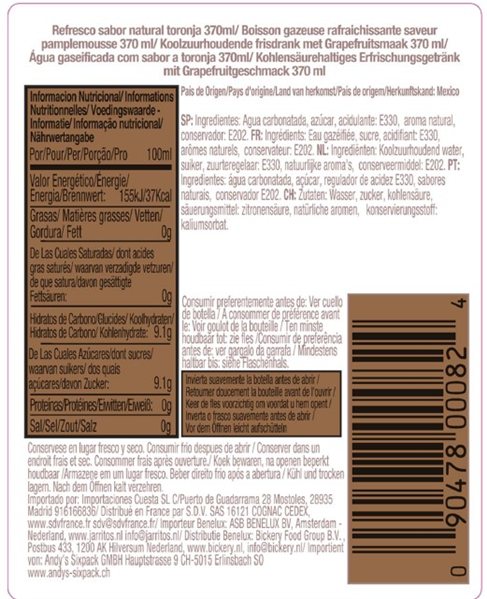 Jarritos Grapefruit or Pomelo Flavor 370ml-detalle