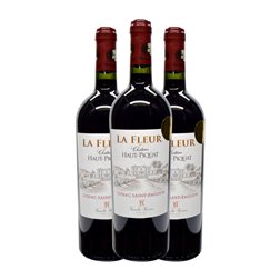 Jean Pierre Rivière. La Fleur de Château Haut Piquat Merlot Lussac-Saint-Émilion 75 cl Vino Tinto (Caja de 3 unidades)