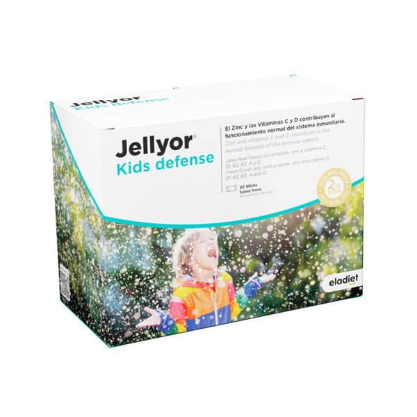 Jellyor Kinderabwehr Frische Gelée Royale und Propolis 20 Sticks Eladiet-detalle