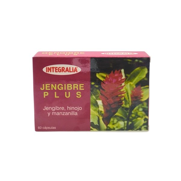 Ginger Plus (ginger, fennel, and chamomile) 60 capsules Integralia-lateral