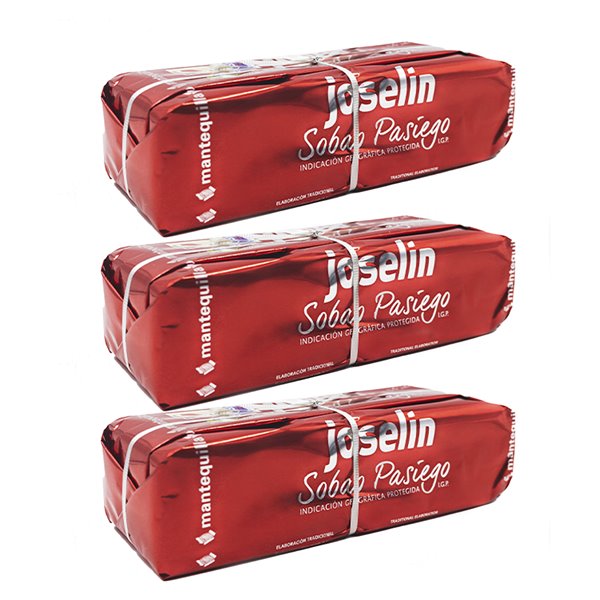 Joselín Large Pasiegos Sponge Cakes, made with Butter, Controlled Quality IGP Sobao Pasiego, Pack of 6 Sponge Cakes (850g)-lateral
