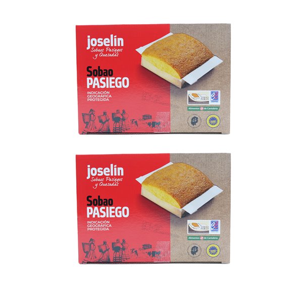 Joselín Medium Pasiegos Sobaos, made with Butter, Controlled Quality IGP Sobao Pasiego, Pack of 8 Sobaos individually wrapped in transparent film (600 gr)-detalle