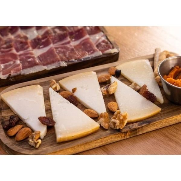 Juego platos aperitivo - madera de olivo artesanal-lateral