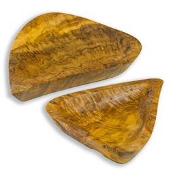 Juego platos aperitivo - madera de olivo artesanal