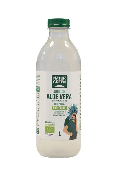 Jus d'Aloe Vera avec pulpe bio 1L Naturgreen-detalle
