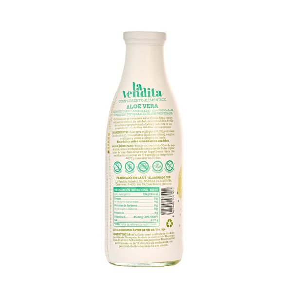 Jus d'Aloe Vera sans pulpe 1L : avantages, propriétés et comment le prendre-detalle