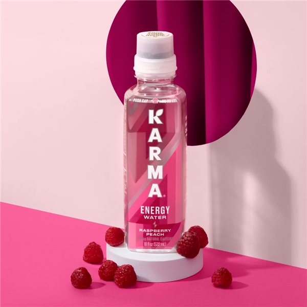Karma - Agua energética Raspberry 552Ml. Caja 12 ud.-lateral