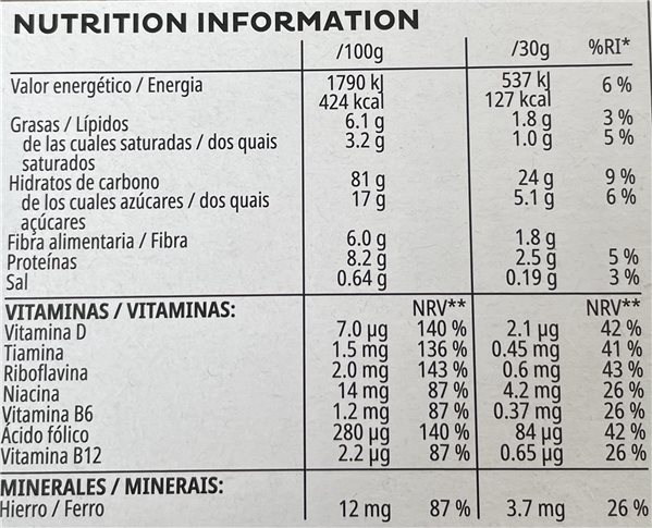 Kellogs dunkle Schokolade-detalle