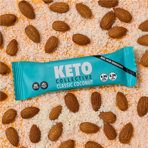 Keto Collective Classic Coconut Bar 40g-izquierda
